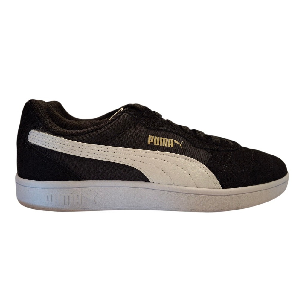 NIB Puma Astro‎ Kick Mens Sneakers Black White Gold 369115-01 Soccer Size 10.5